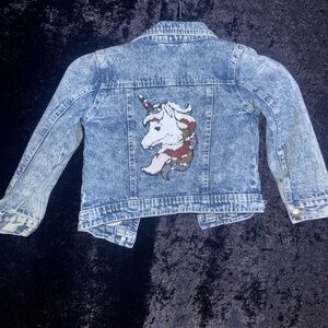 Kids Denim Unicorn Jacket